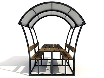 Уличный стол с навесом