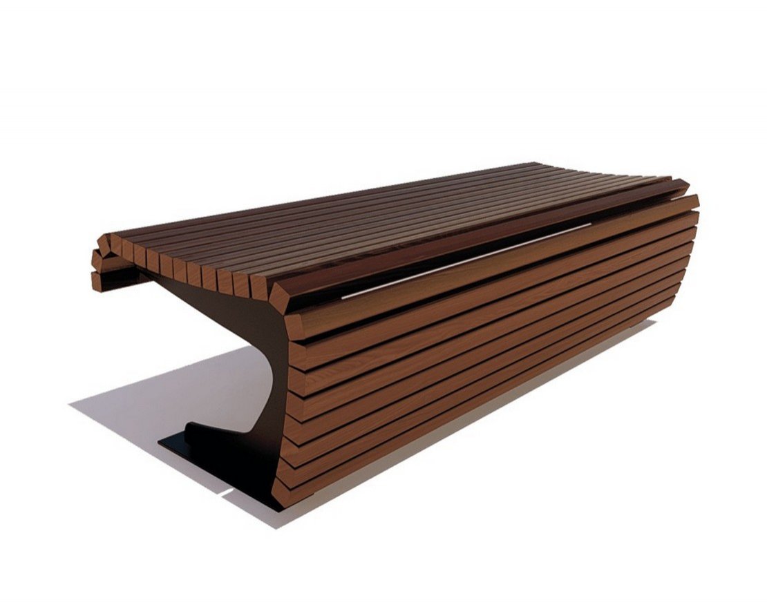 Банкетка Сквер, Лиственница - вид 4