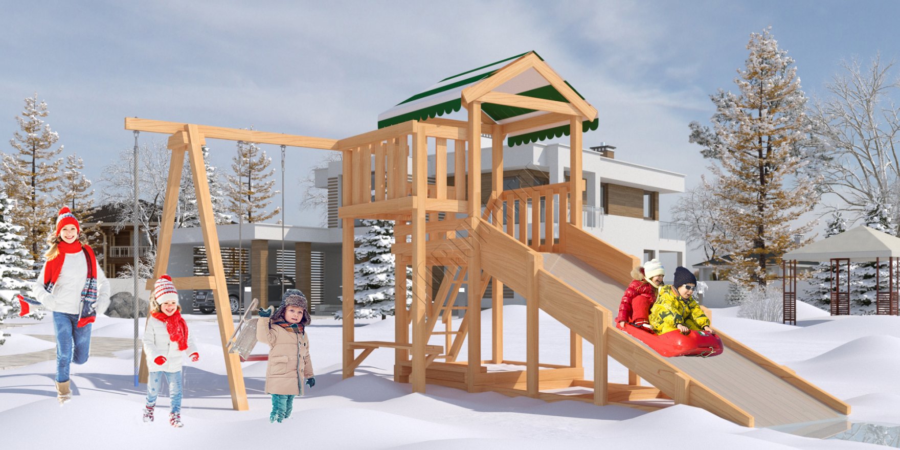 Детская игровая площадка Гарда 1 (всесезонная) - вид 5
